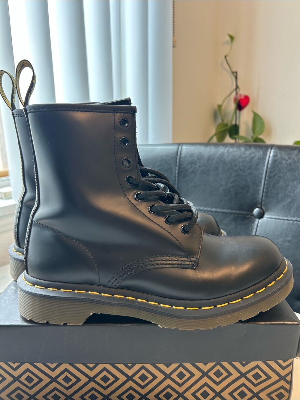 Dr. Martens 1460 Smooth Leather Lace Up Boots